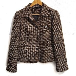YUKKA Clothing Wool Blend Tweed Blazer